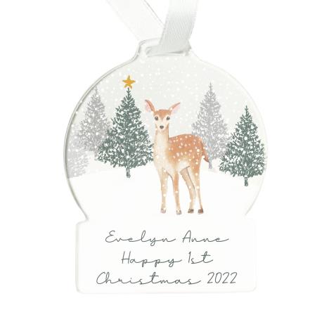 Personalised A Winter''s Night Acrylic Snowglobe Decoration £9.99
